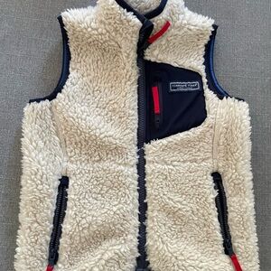 Vineyard Vines Cream and Navy Kids Vest